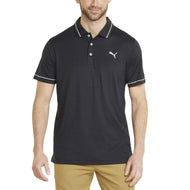 Puma Cloudspun Monarch Golf Shirt - Puma Black Heather/ Mataas na Pagtaas