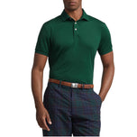 RLX Ralph Lauren Tailored Fit Lightweight Airflow Golf Polo Shirt - Moss Agate