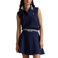 RLX Ralph Lauren Baju Polo Golf Campuran Kapas Tanpa Lengan 2/48 Ralph Lauren Wanita - Percikan Coklat Dune/Putih
