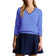 RLX Ralph Lauren Wanita Cotton Blend V -Neck Golf Jumper - Greenwich Blue