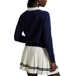 RLX Ralph Lauren Women's Performance Polo Collar Knitted Pullover - Pinong Navy