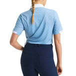 Rohnisch Women Abby Golf Polo Shirt - Micro R Check Dove Blue