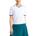 Rohnisch Women's Swing Knitted Golf Polo Shirt - Putih
