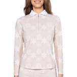 Golftini Women's Cool Girl Long Sleeve Golf Polo Shirt - Sand Bar