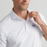 Peter Millar Soul Performance Mesh Golf Polo Shirt - White