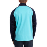 Sunderland Aspen Quarter Zip Raglan Paneled Air Midlayer Golf - Aqua