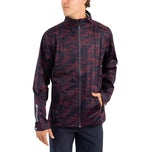 Sunderland Whisperdry Pro -Lite Lightweight Waterproof Golf Jacket - Mulberry Camo/ Navy