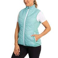 Sunderland Wanita Tania Padded Regangan Panel Prestasi Golf Gilet - Mint