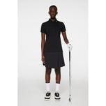 J.Lindeberg 女式 Tour Tech 高尔夫 Polo 衫 - 黑色