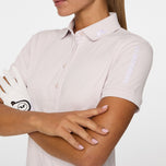 J.Lindeberg妇女旅游技术高尔夫球球衫 - 灰色丁香