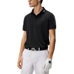 J.Lindeberg Tour Tech Biasa Polo Golf Fit - Hitam
