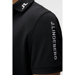 J.Lindeberg Tour Tech Biasa Polo Golf Fit - Hitam