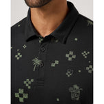Travis Mathew 饮料车高尔夫 Polo 衫 - 黑色