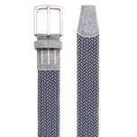 Travis Mathew Cheers 2.0 Stretch Woven Belt - Madilim na Blue/Dark Grey