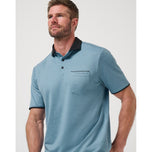 Travis Mathew Featherweight Pocket Golf Polo Shirt - Captains Blue