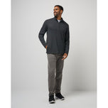 Travis Mathew Huling Sunset Golf 1/4 Zip Mid -Layer - Heather Dark Grey