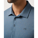Travis Mathew Performance Jersey Wave Golf Polo Shirt - Bering Sea