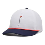 Topi Golf Under Armour Drive Mid Flag - Tentera Laut Putih/Tengah Malam