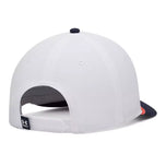 Topi Golf Under Armour Drive Mid Flag - Tentera Laut Putih/Tengah Malam