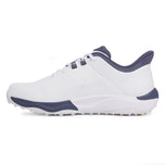 Under Armor Drive Pro Spikeless Golf Shoes - White/Metallic Gold/Grey