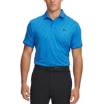 Baju Polo Golf Jacquard Drive Under Armor Drive - Blue Atlantis/Midnight Navy