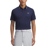 Under Armour Drive Sport Jacquard Golf Polo Shirt - Midnight Navy/White