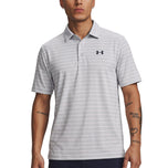 Baju Polo Golf Under Armor Playoff 3.0 Stripe - Kelabu