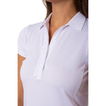 Golftini Women's Ruffle Golf Polo Shirt - White