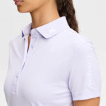 J.Lindeberg Women's Tour Tech Golf Polo Shirt - Purple Heather Melange
