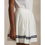 RLX Ralph Lauren Women's 4 -Way Stretch Pleated Golf Skort - Ceramic White/Navy