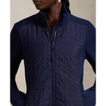 RLX Ralph Lauren Wanita Hibrid Hibrid Hibrid Full -Zip Jaket - Tentera Laut halus