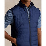 Rlx ralph lauren hybrid cool na lana buong zip golf vest - pino navy