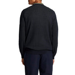 Lyle at Scott Golf Grid Crew Neck Jumper - Madilim na Navy