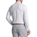 Peter Millar Performance Stretch Jersey Long Sleeve Golf Shirt - Puti