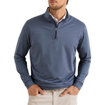 Peter Millar Perth 混色性能四分之一拉链 - 海军蓝