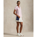 RLX Ralph Lauren Wanita Pique Polo Polo - Taman merah jambu/putih/pucat biru