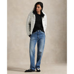 RLX RALPH LAUREN Lauren Wanita Jaket Bersatu Tukar - Seramik Putih/Polo Hitam