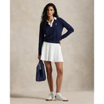 RLX Ralph Lauren Women's Active Cable Knit A -Line Golf Skort - Ceramic White/Refined Navy Multi