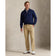 Prestasi polo Ralph Lauren Fine Gauge Terry Half Zip - Tentera Laut halus