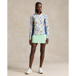 RLX Ralph Lauren Wanita UV Jersey 1/4 Zip Pullover - Cetakan Bouquet Floral