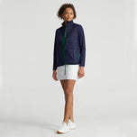 RLX Ralph Lauren Wanita Hibrid Penuh Zip Jaket - Tentera Laut Perancis/Cruise Green