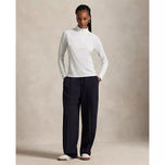 Jersi Regangan UV RLX Ralph Lauren Wanita 1/4 Zip Pullover Golf - Putih Seramik