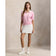 RLX Ralph Lauren Women's 2/48 Cotton Blend Maikling Manggas Knitted Golf Polo Shirt - Light Pink/white Splash