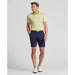 Rlx ralph lauren yd stripe lightweight airflow polo - bristol dilaw na multi
