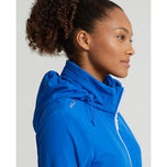 RLX Ralph Lauren Wanita Hibrid Penuh Zip Jaket Golf - Spa Royal/Pure White