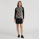 RLX Ralph Lauren Wanita UV Jersey 1/4 Zip Pullover - Pulau Bambu Floral Multi