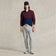 Prestasi Polo Ralph Lauren 1/4 Zip Jersey Peached - Wain Harvard/Tentera Laut Perancis