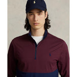 Prestasi Polo Ralph Lauren 1/4 Zip Jersey Peached - Wain Harvard/Tentera Laut Perancis
