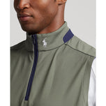 RLX Ralph Lauren Lux Perf Jersey 1/4 Zip Golf Vest - Fossil Green