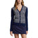 RLX Ralph Lauren Wanita V -Neck Wool Blend Golf Cardigan - Perancis Tentera Laut Multi